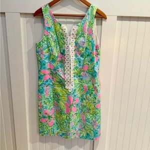 Lilly Pulitzer Vibrant Floral Sleeveless Dress Size 10 Like New!